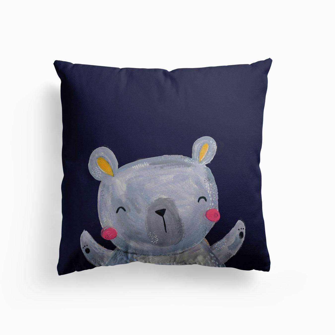 Painty Bear Large Character Cushion by Stuffed Bear Character Throw Pillow